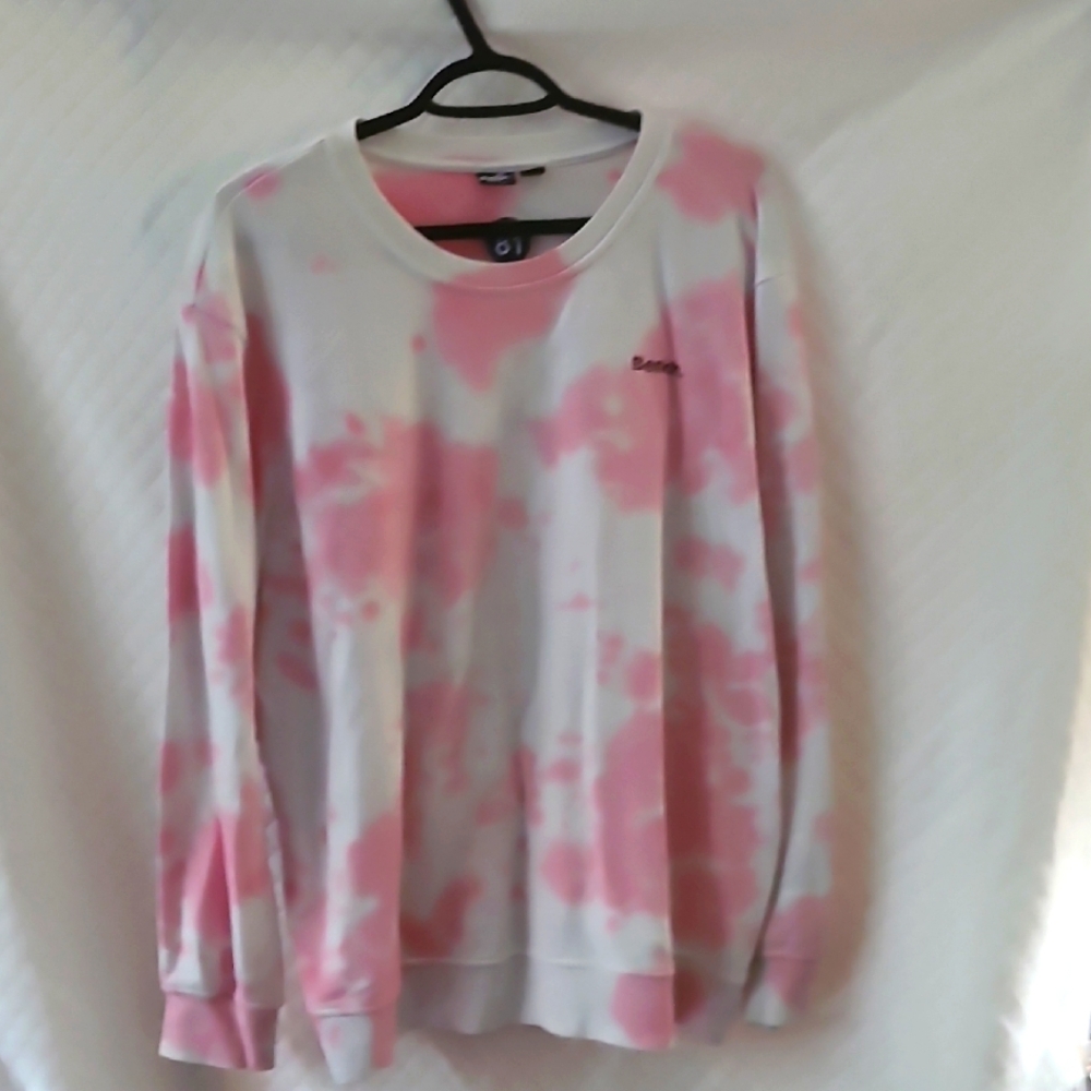 #81 Tie Dye -Bench-Pink and White-XXL Sweatshirt